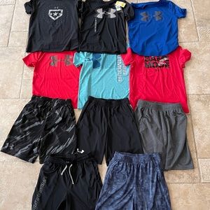 Bundle of Boys Under Armour Shirts/Shorts